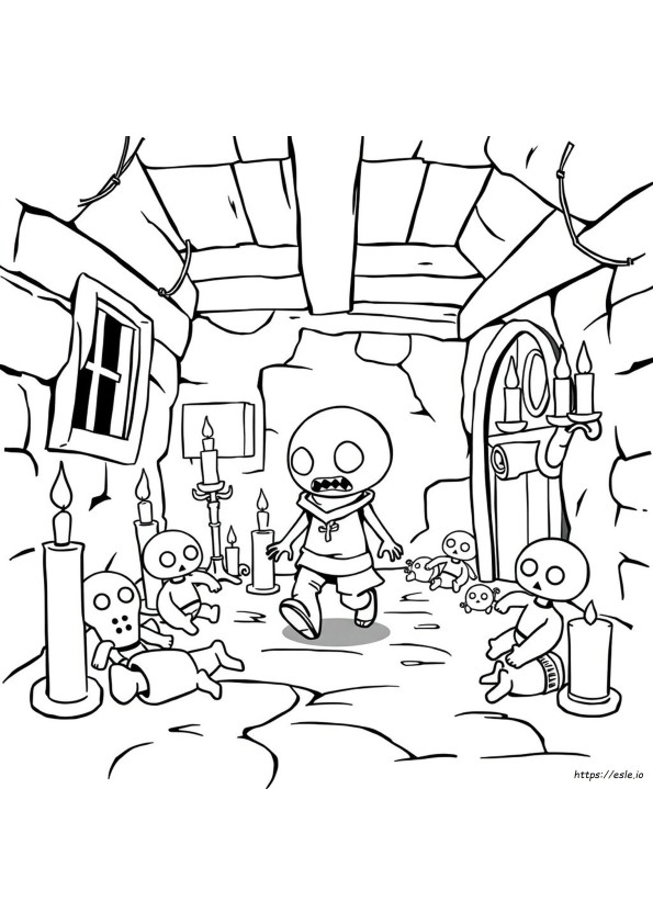 Páginas Para Colorear De Binding Of Isaac