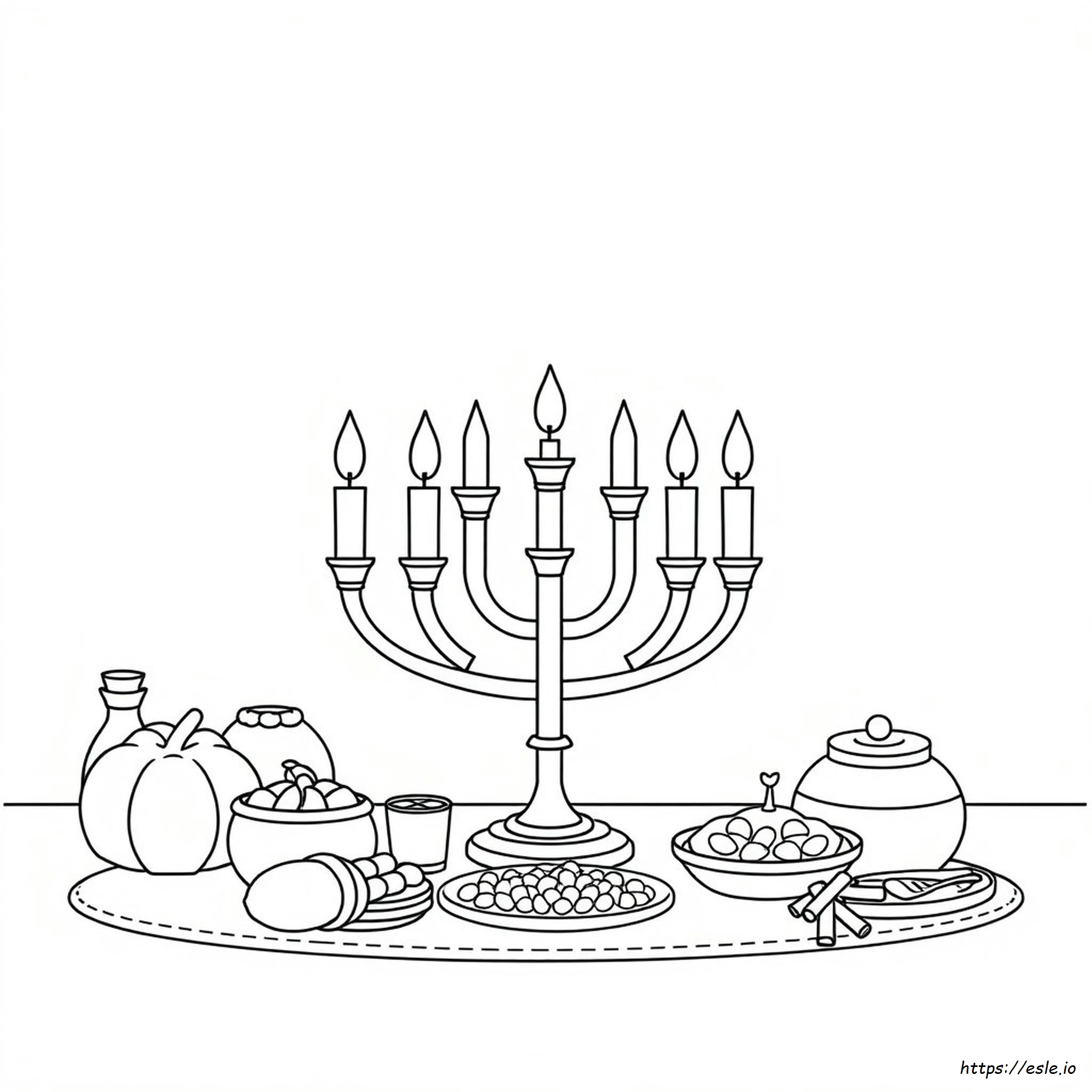 Coloring Pages For Hanukkah Menorah