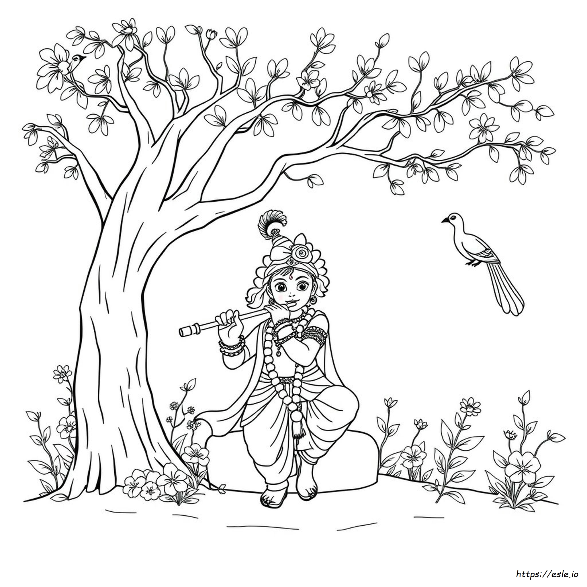 Krishna Kleurplaat kleurplaat