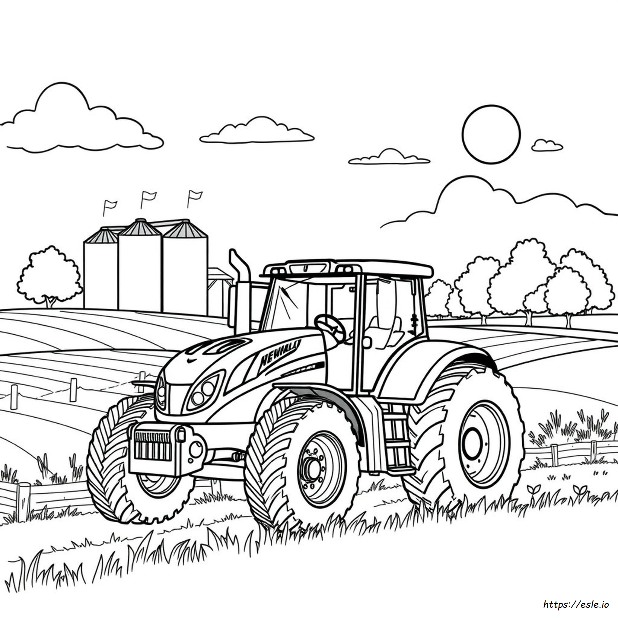 New Holland Tractor Colouring Pages