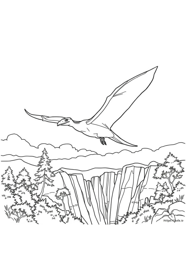 Realistische Pterodactylus Kleurplaat