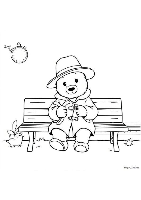 Gambar Mewarnai Beruang Paddington Gratis