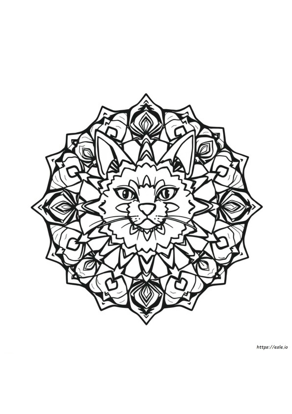 Mandalas De Gatos Imprimibles Para Colorear