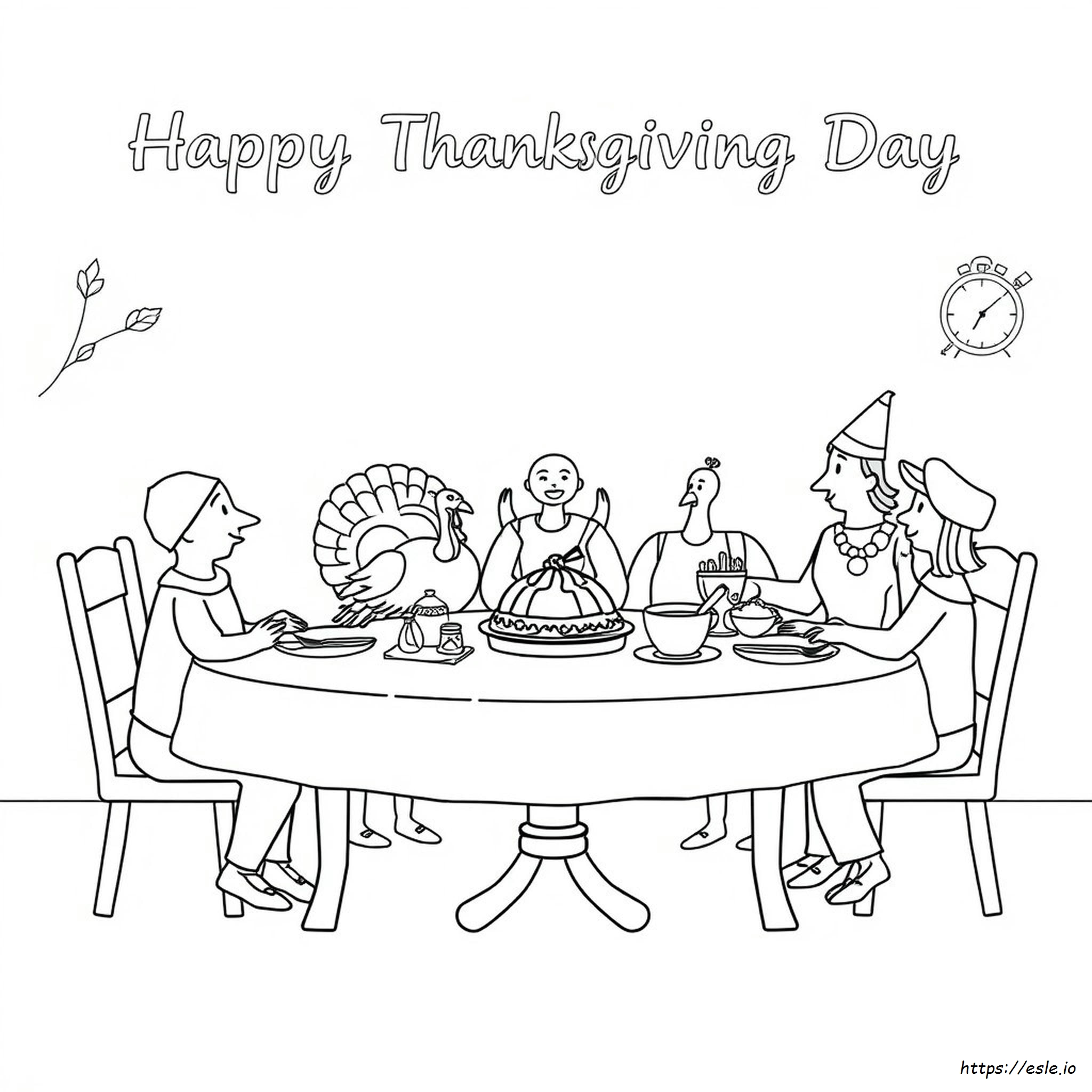 Happy Thanksgiving Day Coloring Pages