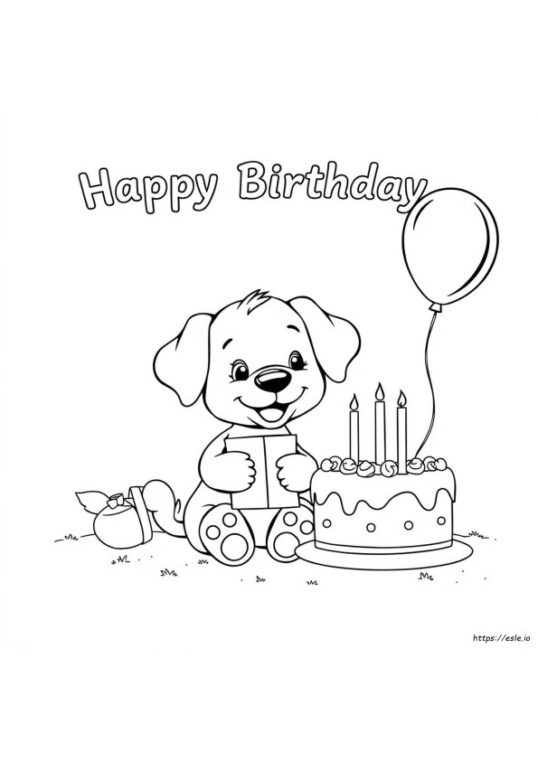 Alles Gute Zum Geburtstag Welpe Ausmalbilder