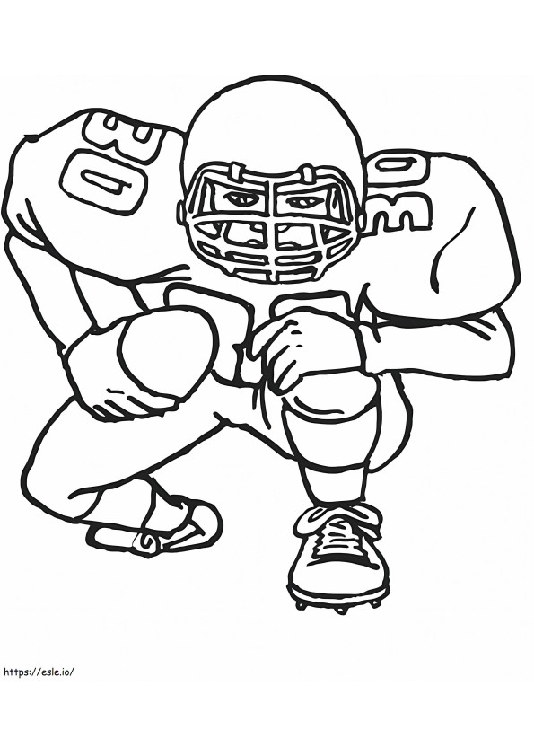 Awesome Football Player coloring page