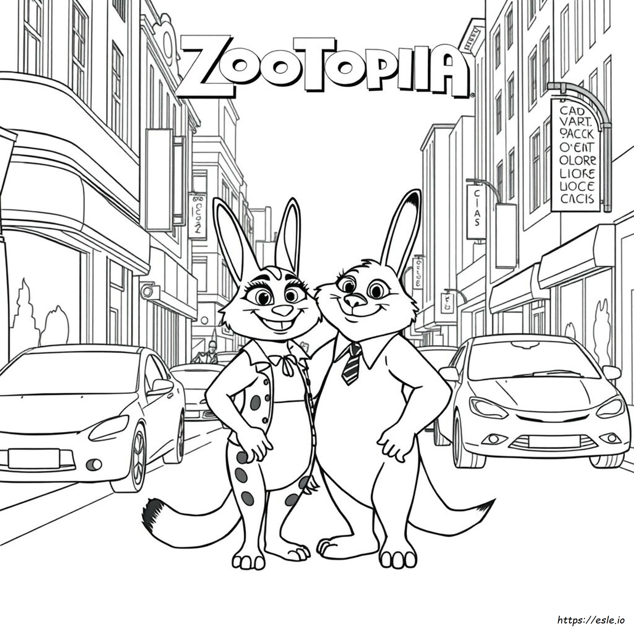 Zootopia Kleurplaten kleurplaat