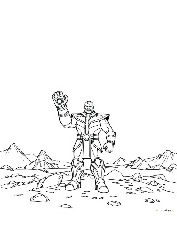 Thanos Colouring Pages Printable