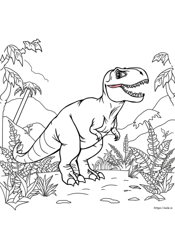 T Rex Dinosaur Colouring Pages