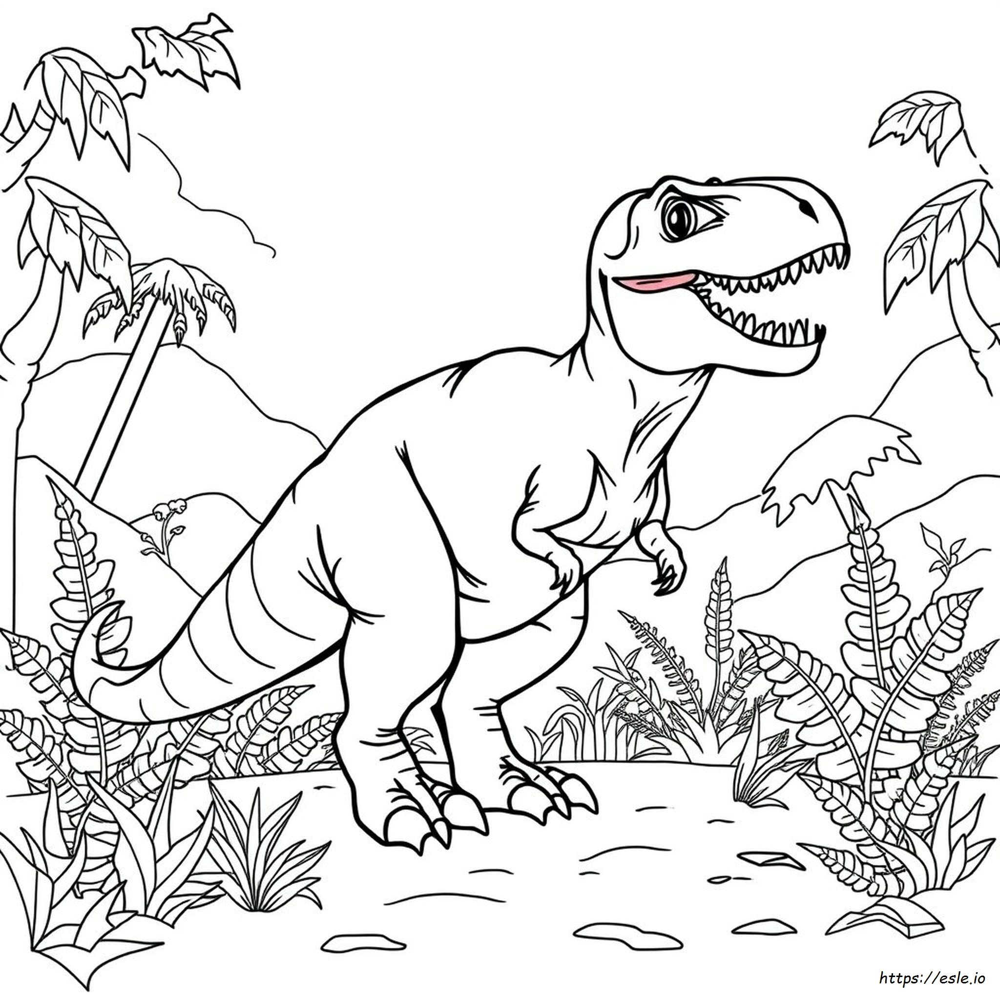 T Rex Dinosaur Colouring Pages