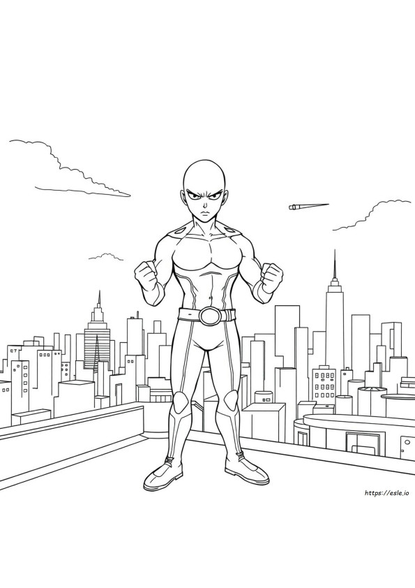 Tulostettavat One Punch Man Värityskuvat