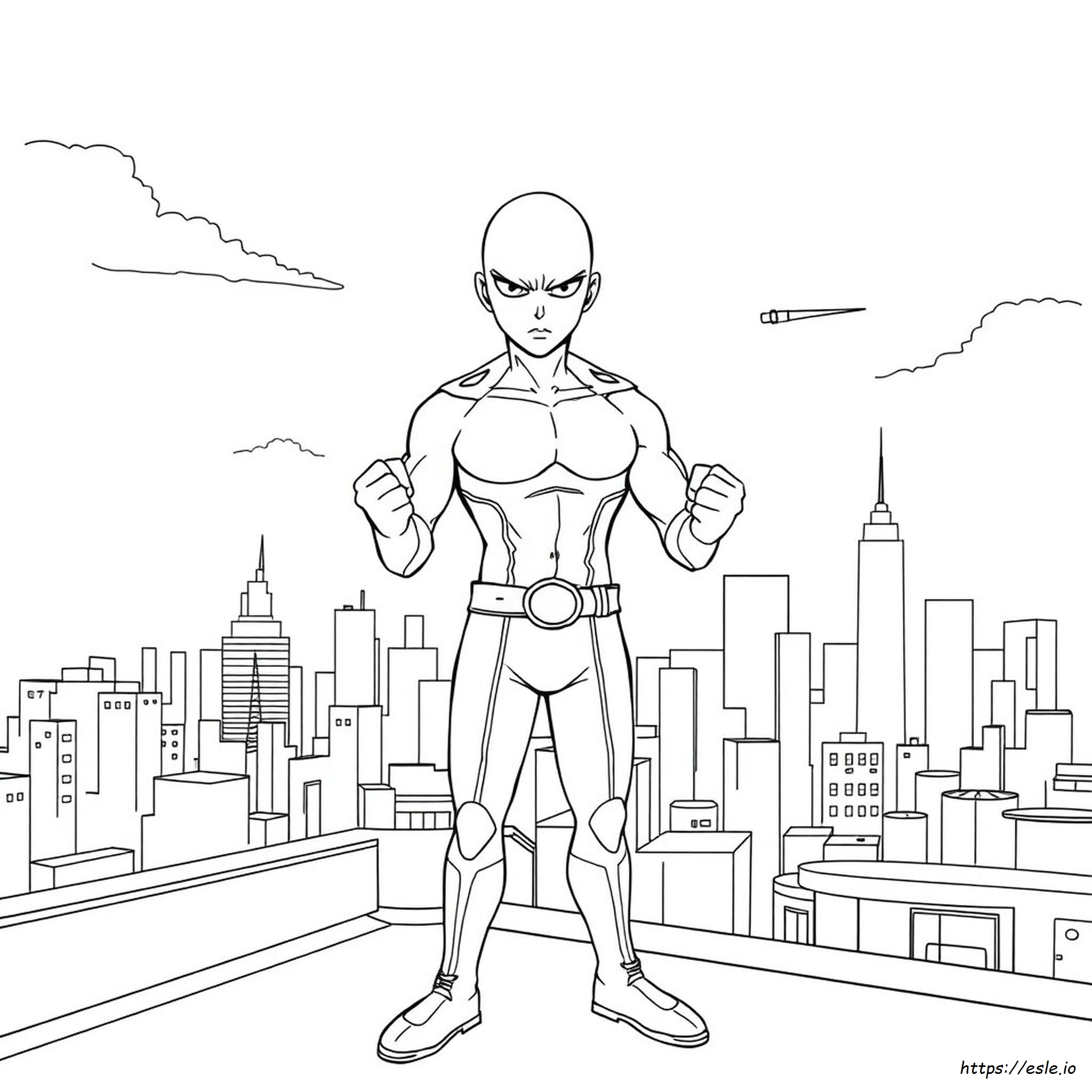 Printable One Punch Man Coloring Pages