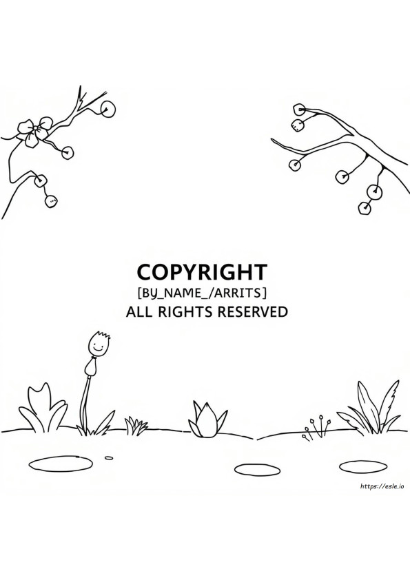 Page De Droit D'auteur Pour Livre De Coloriage