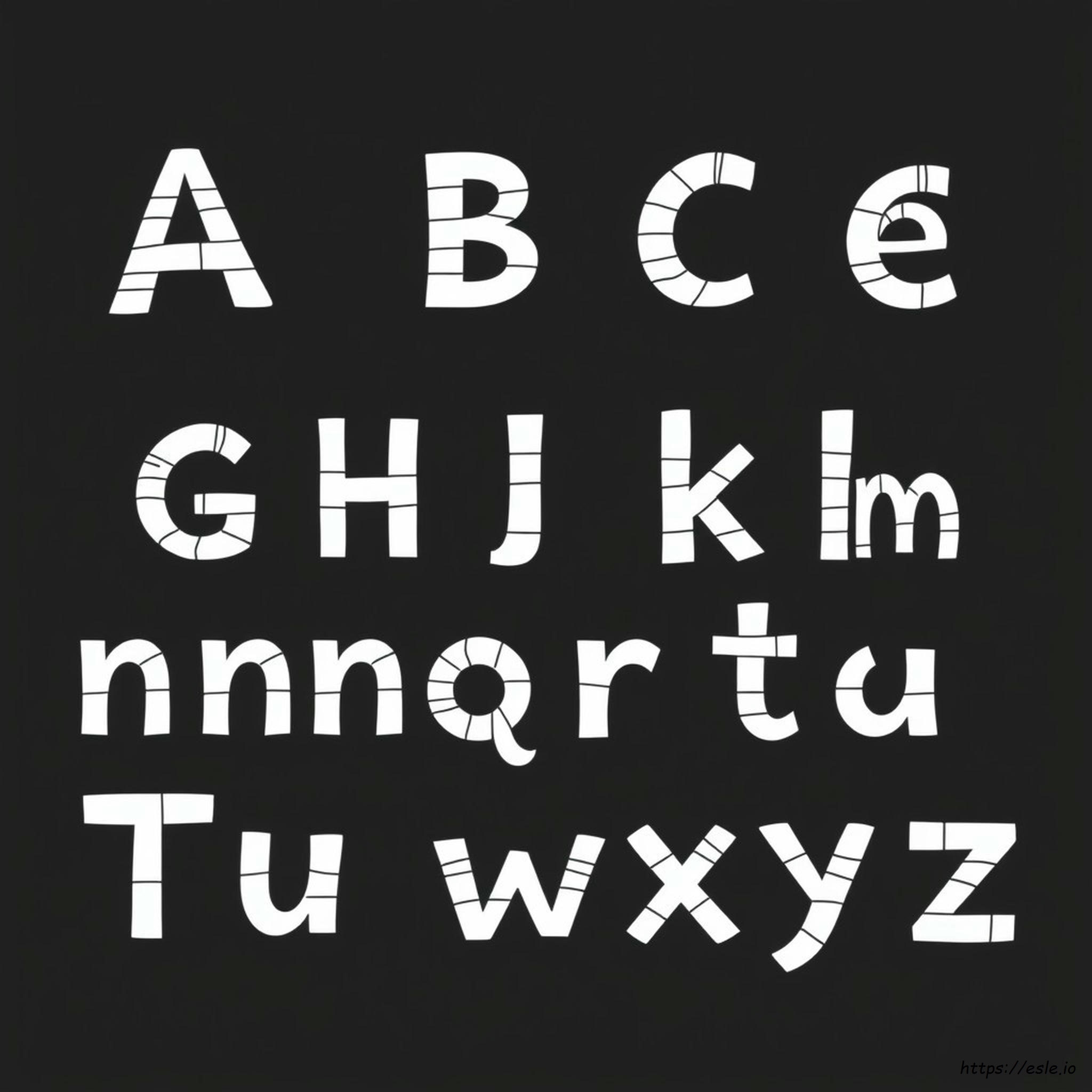 Illuminated Alphabet Coloring Pages