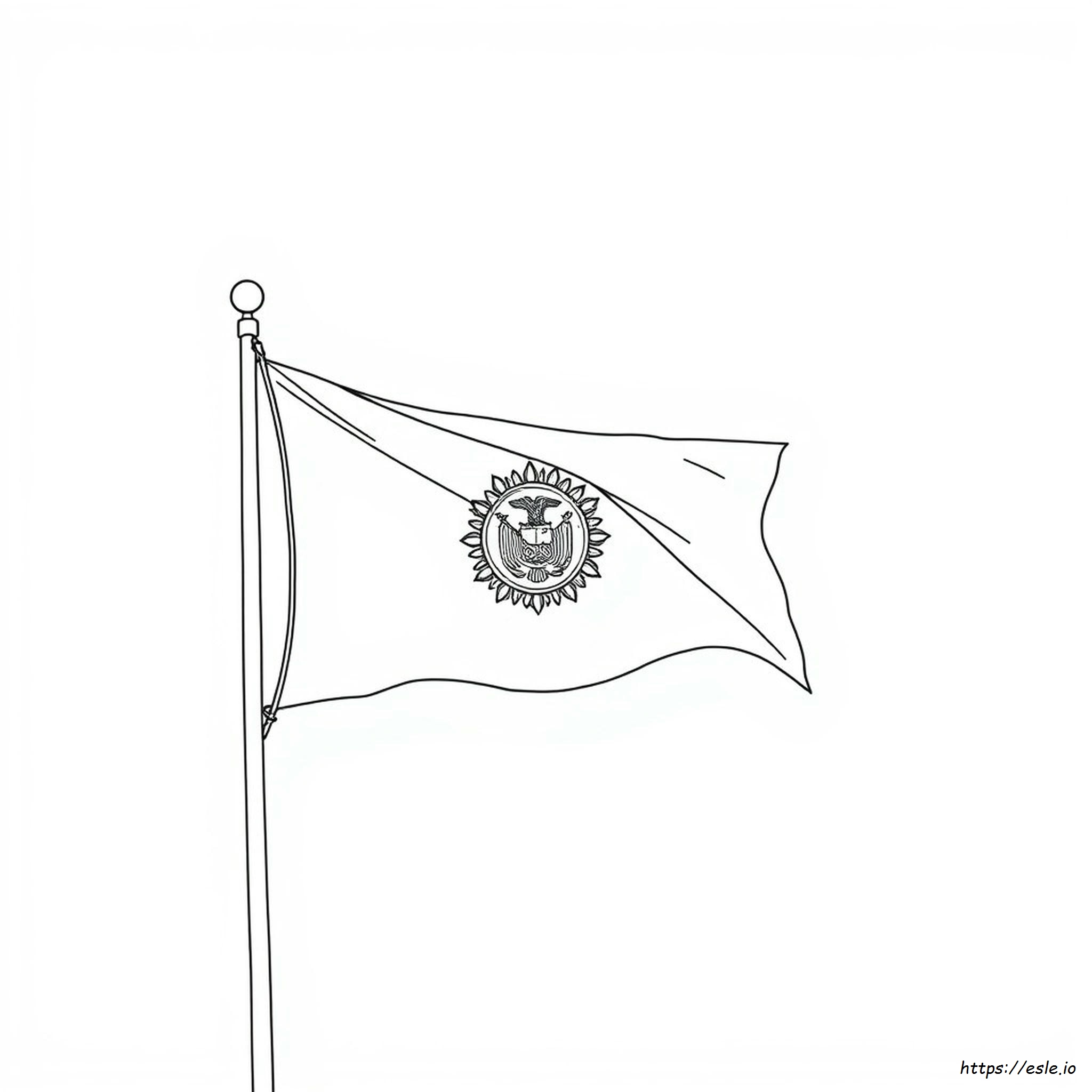 Flag Of Bolivia Coloring Page