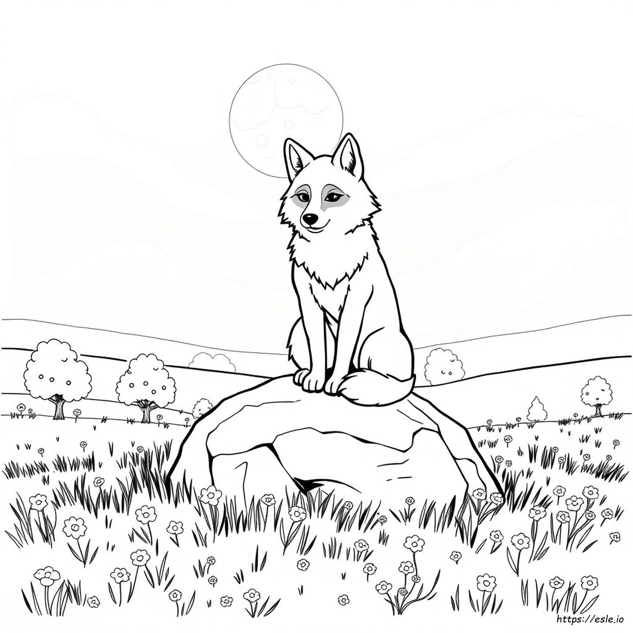 Wolf Cute Anime Coloring Pages