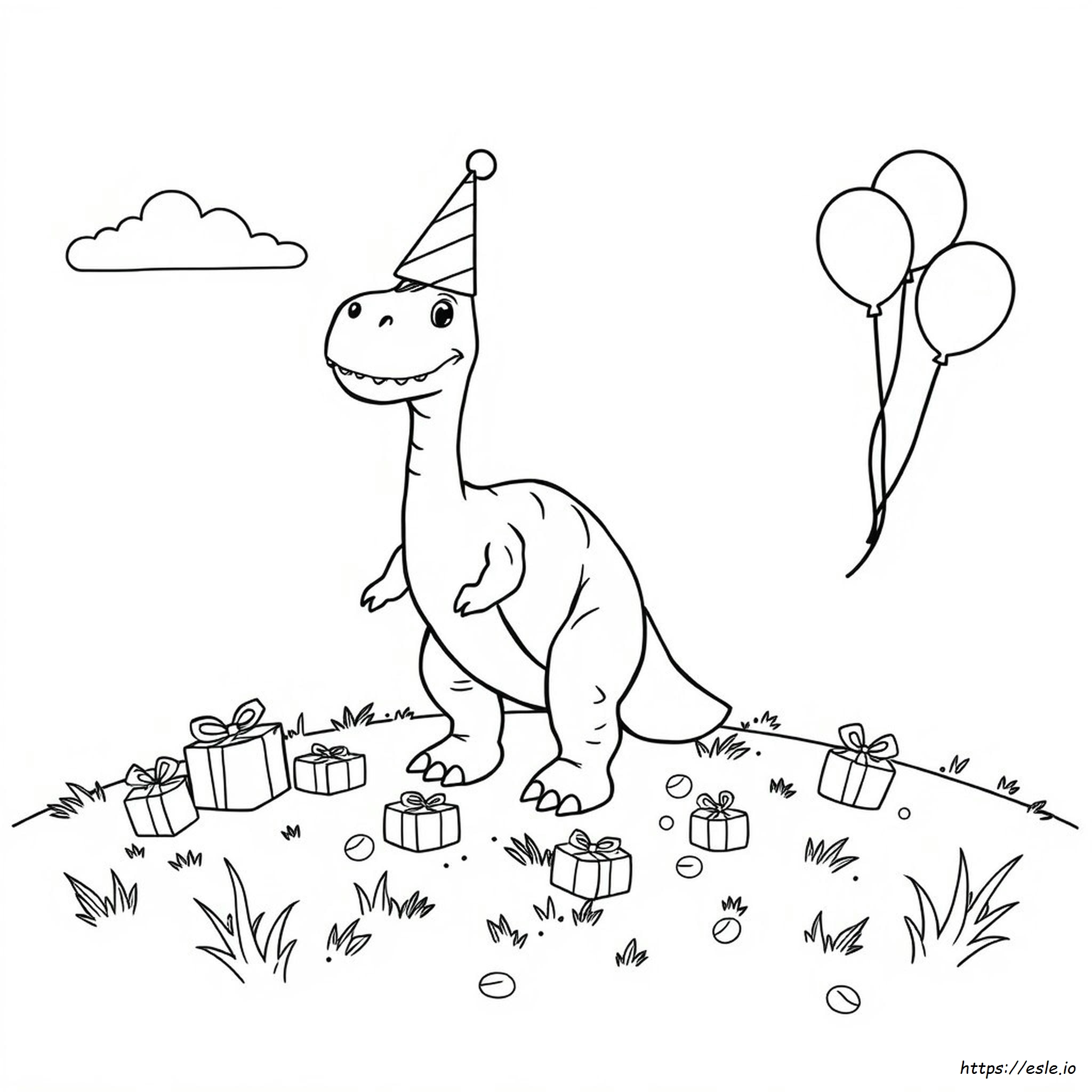 Free Dinosaur Birthday Coloring Pages