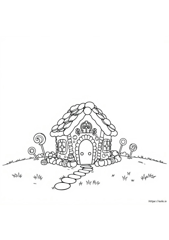 Casa De Dulces Para Colorear