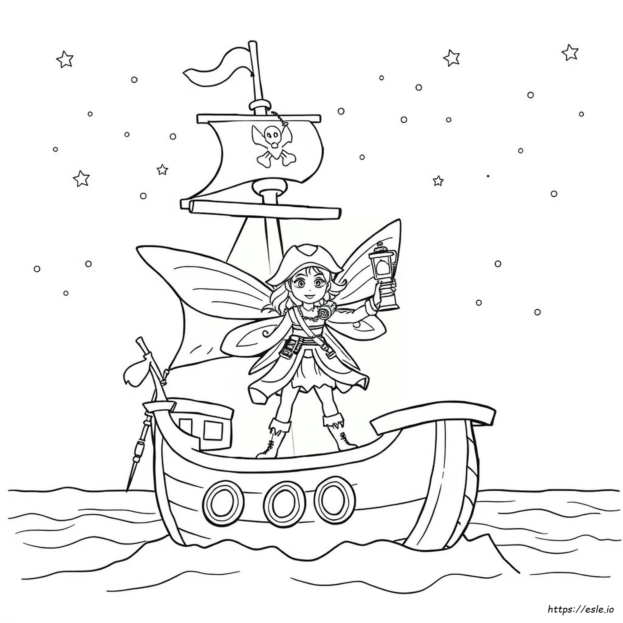Pirate Fairy Coloring Pages