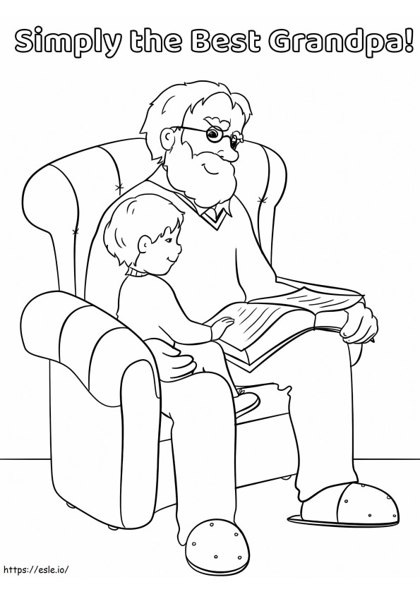 Simply The Best Grandpa coloring page