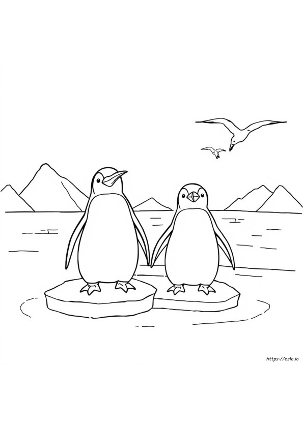 Happy Feet Colouring Pages
