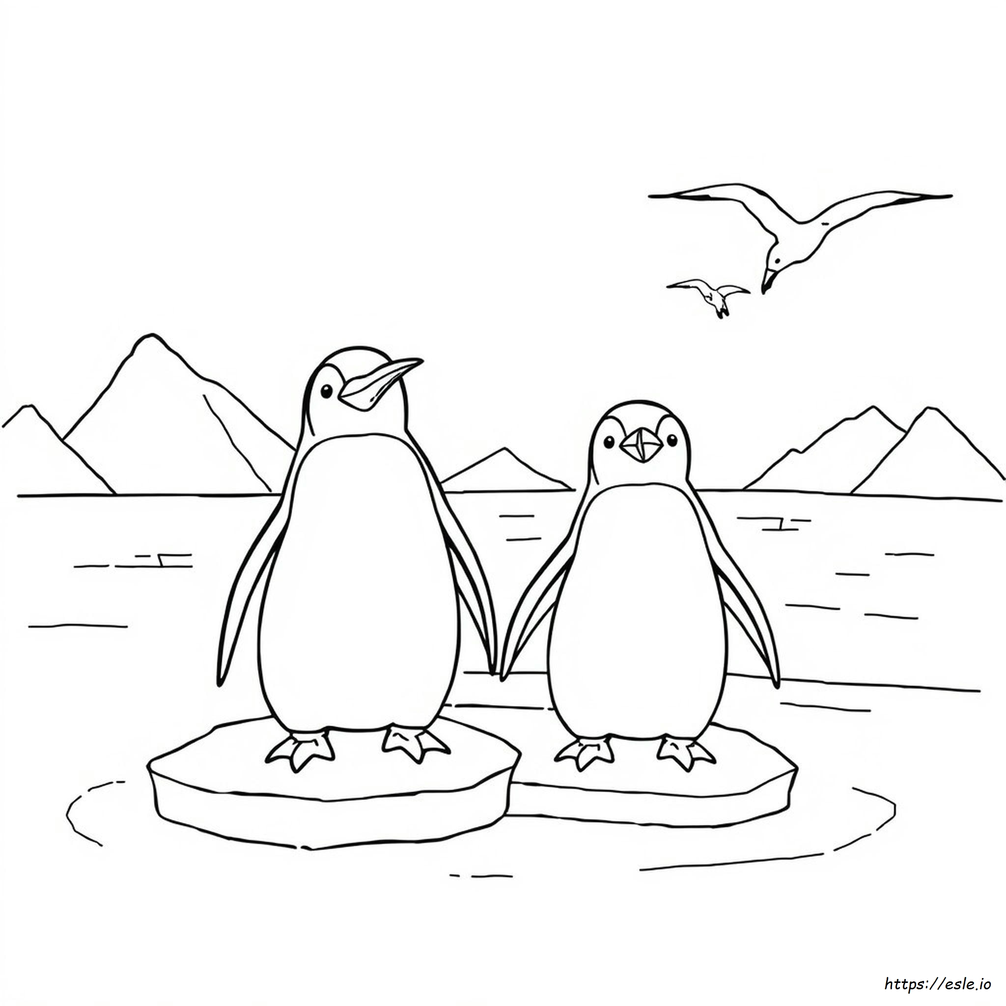Happy Feet Colouring Pages