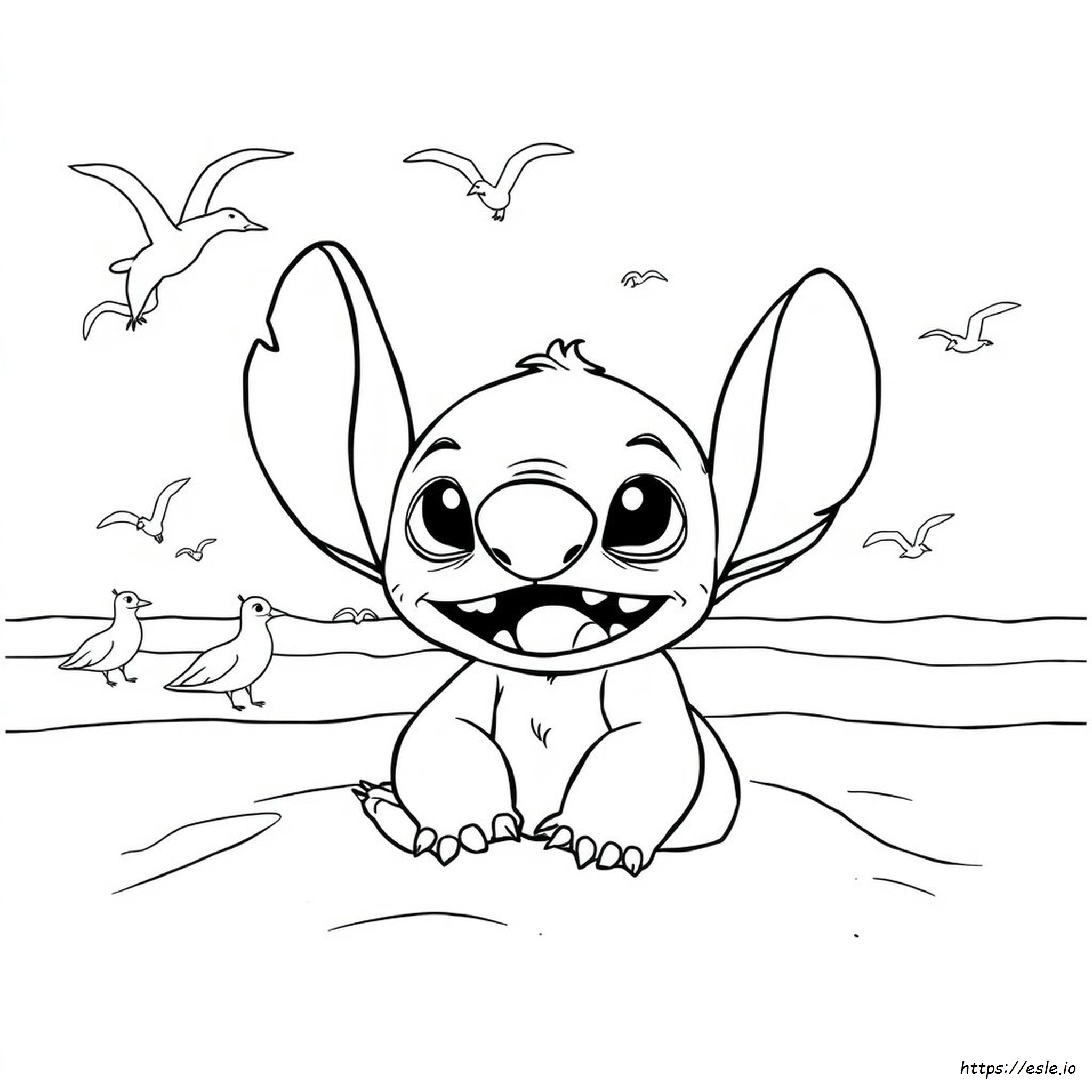 Stitch Head Coloring Page