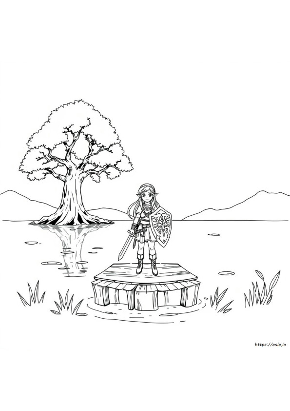 Hoja Para Colorear De Zelda
