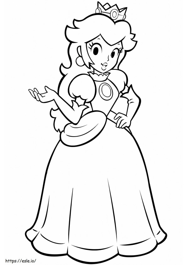 Princess Peach Basica para colorir