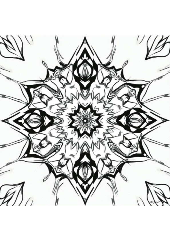 Kaleidoscope Coloring Pages Printable