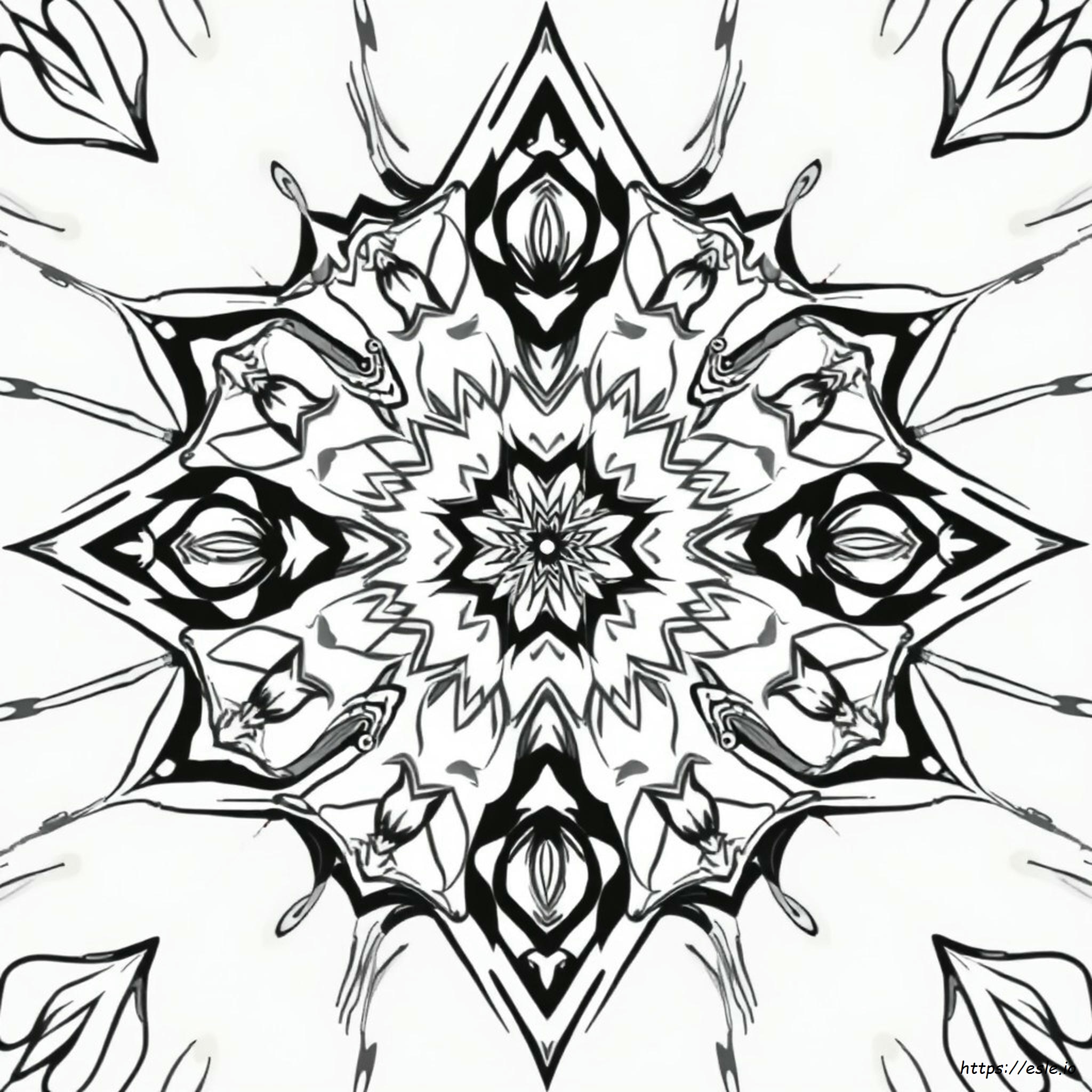 Kaleidoscope Coloring Pages Printable