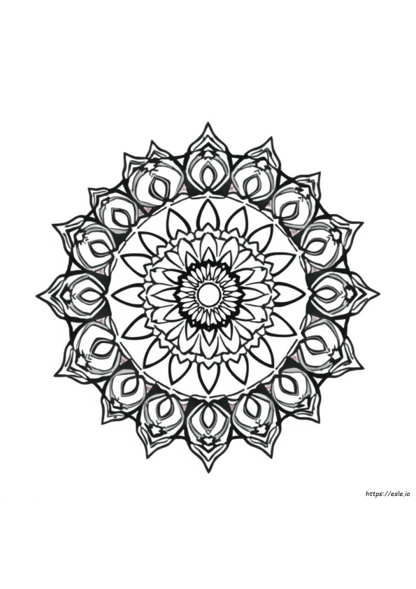 Egyszerű Mandala Színező Oldalak Pdf