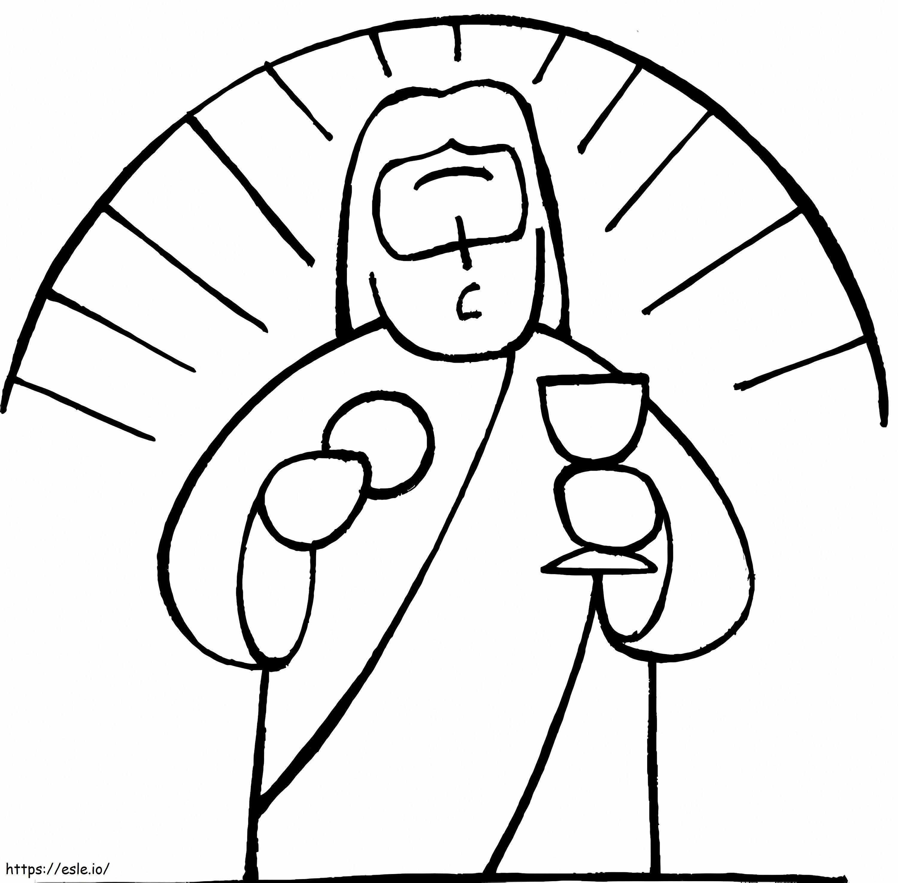 Christs Communion coloring page