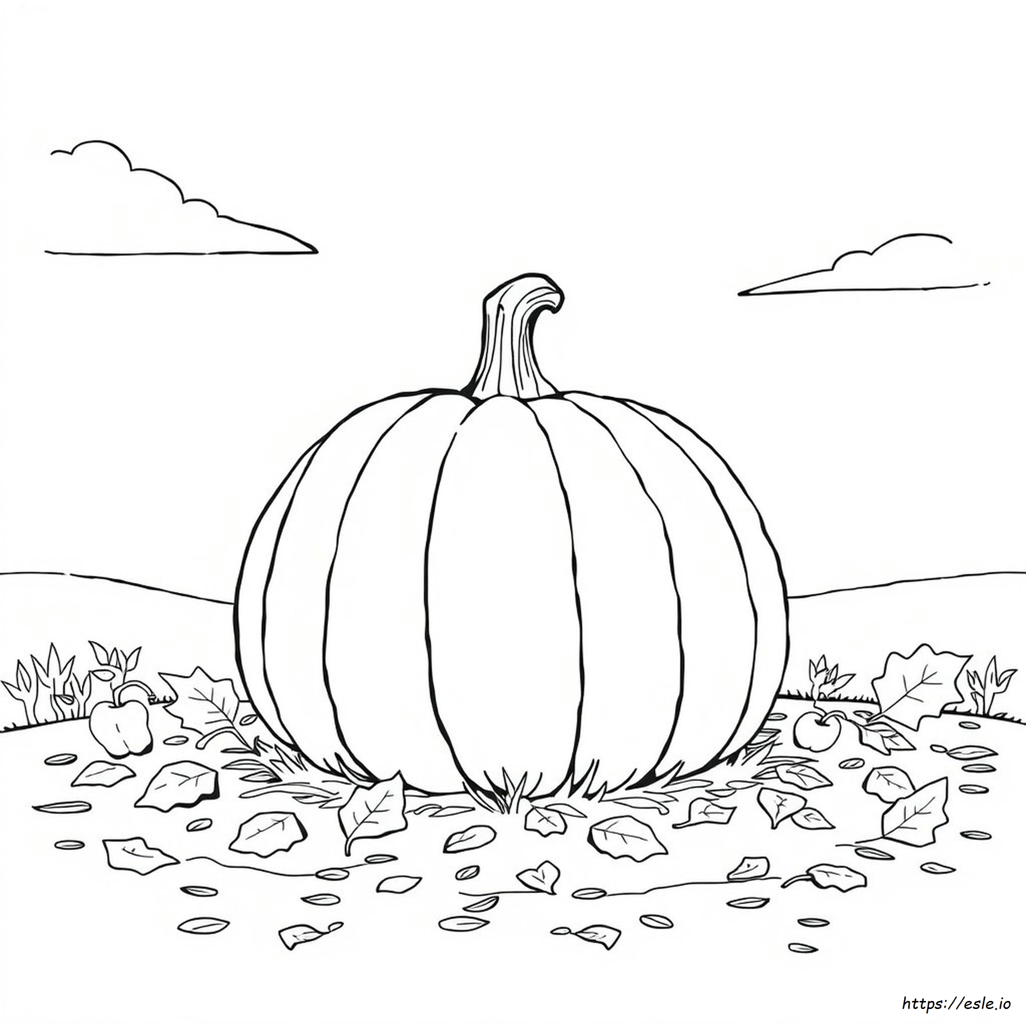 Giant Pumpkin Coloring Page