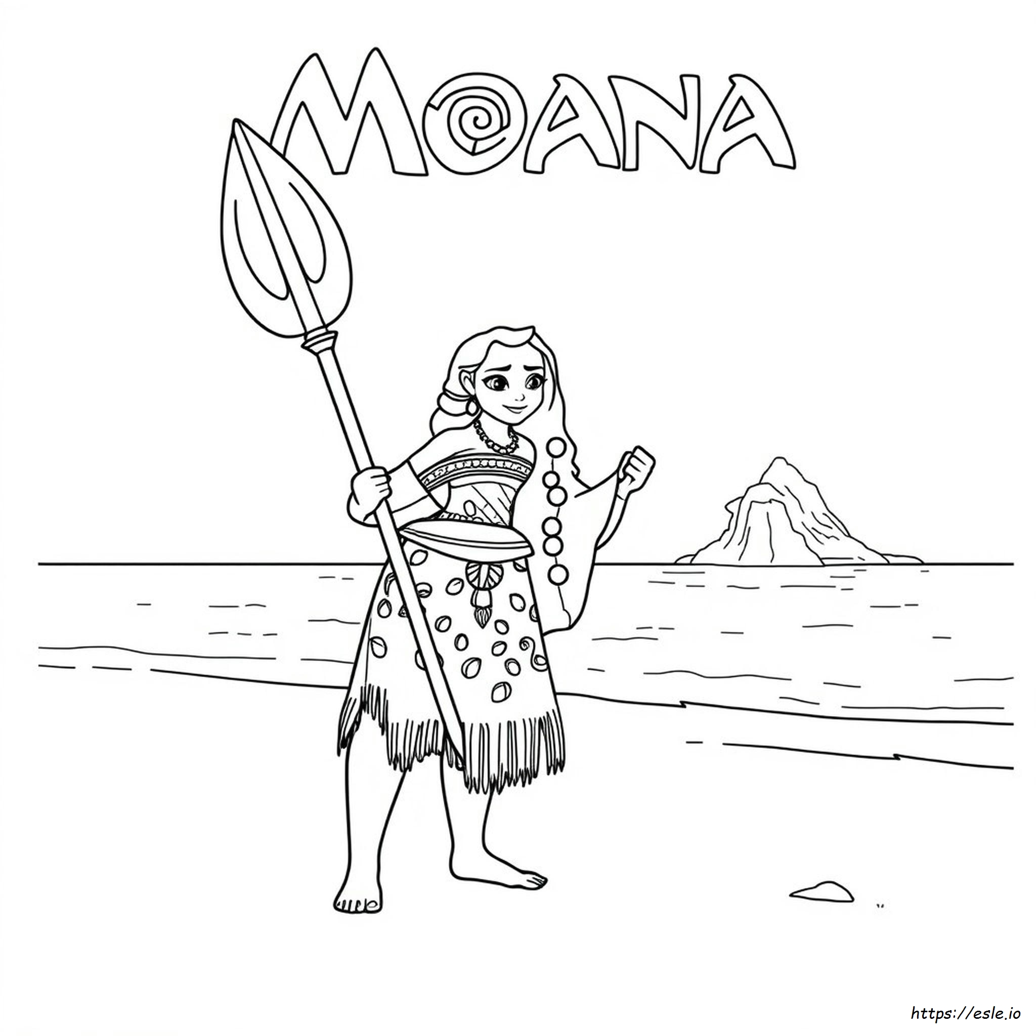 Moana Colouring Page