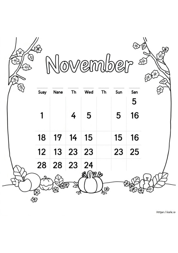 November Ausmalbilder Pdf