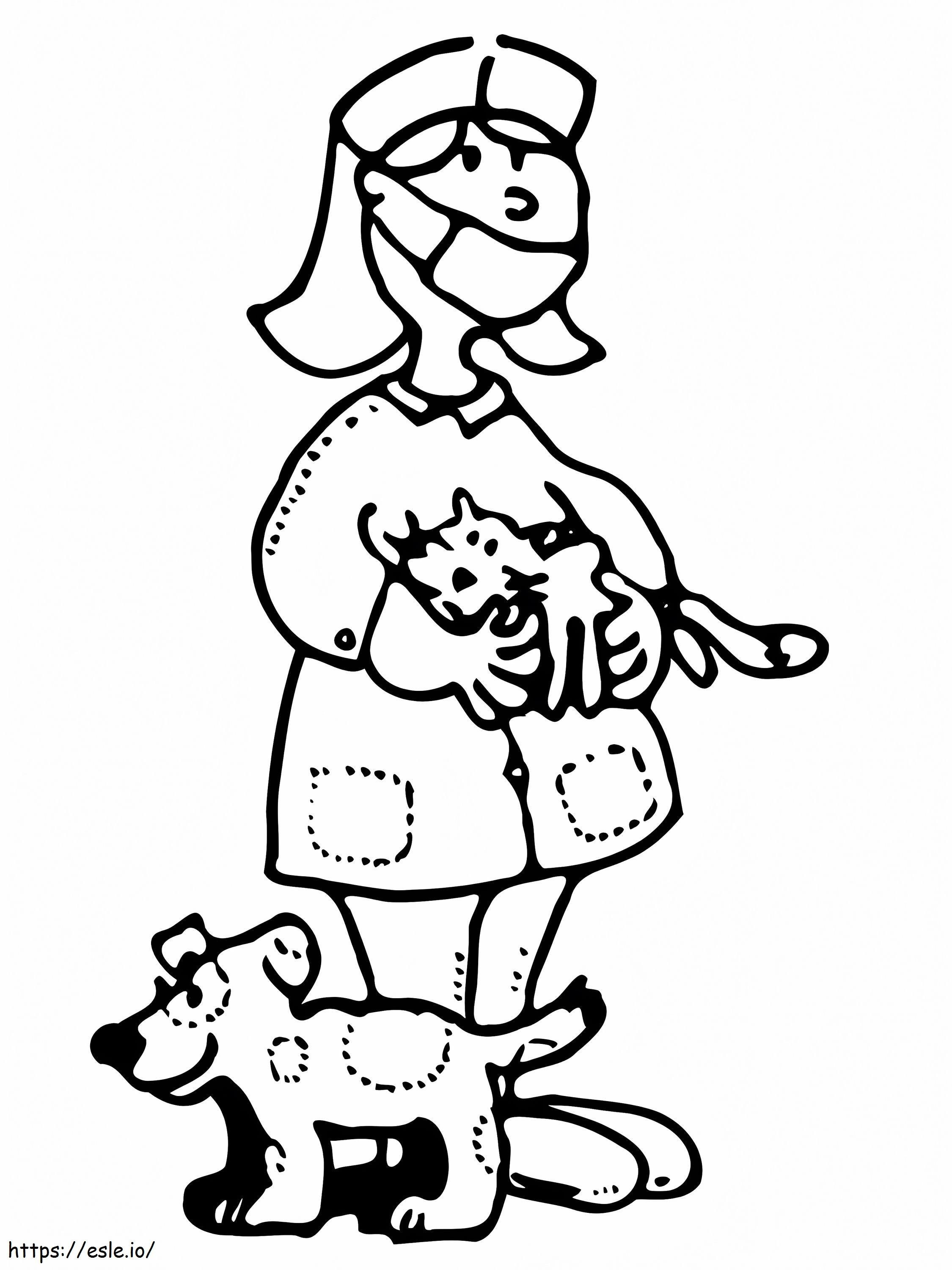 Friendly Veterinarian coloring page