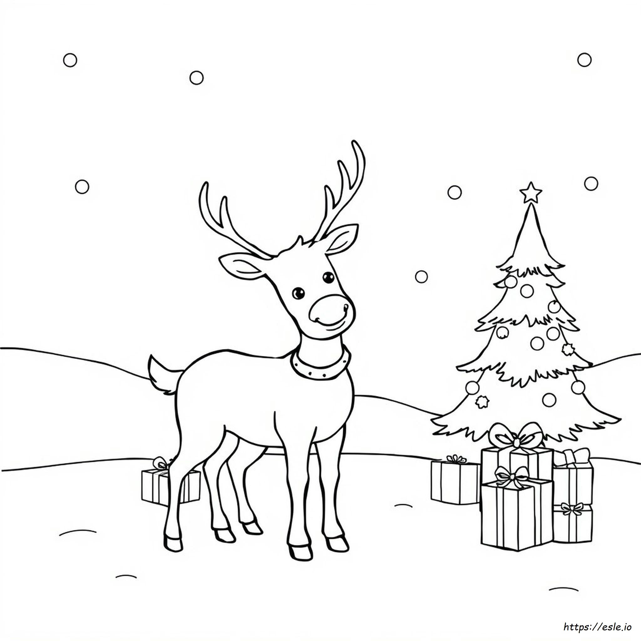 Renna Clipart Da Colorare