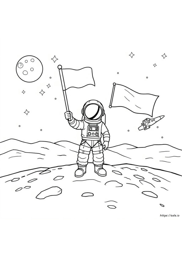 Astronaut Colouring In