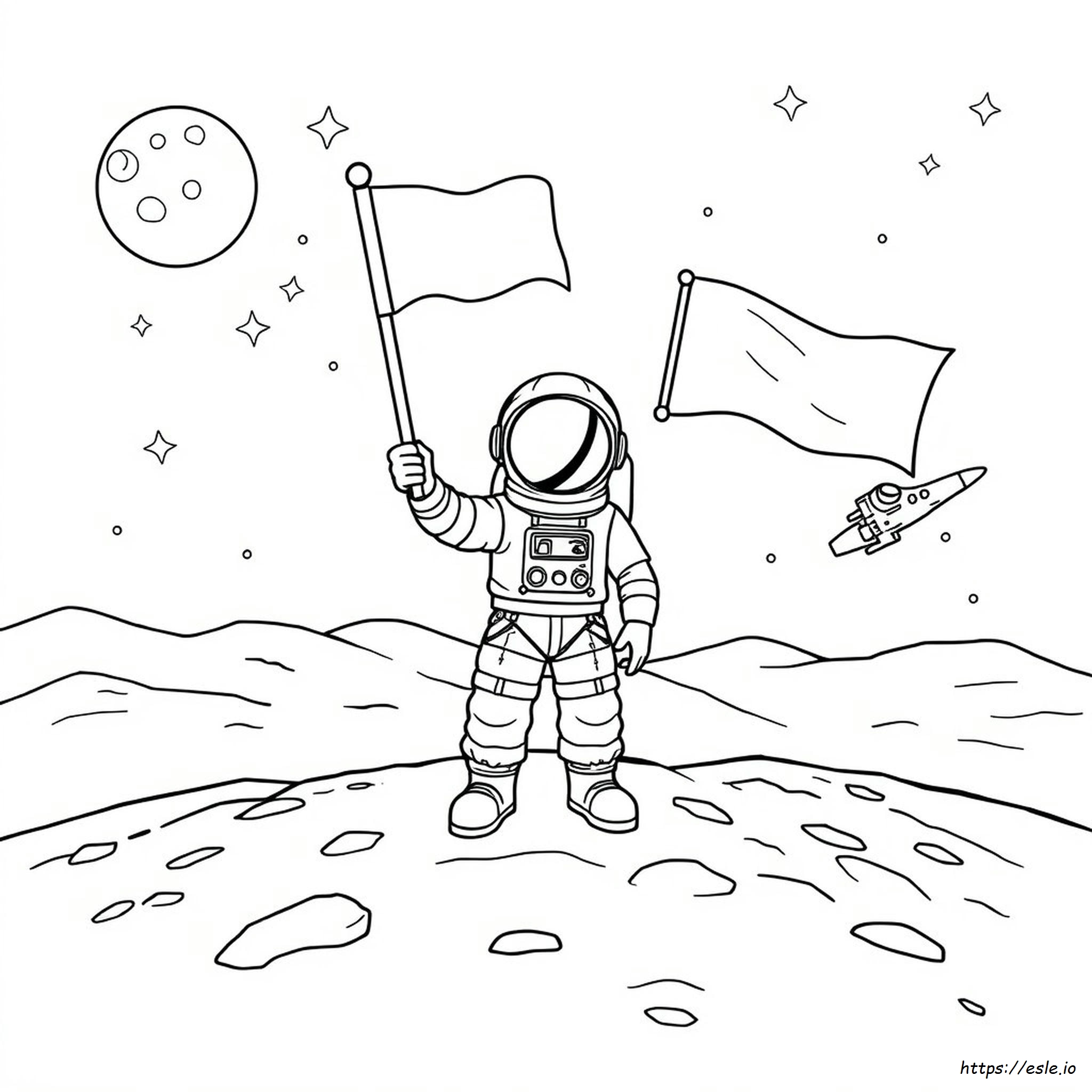 Astronaut Colouring In