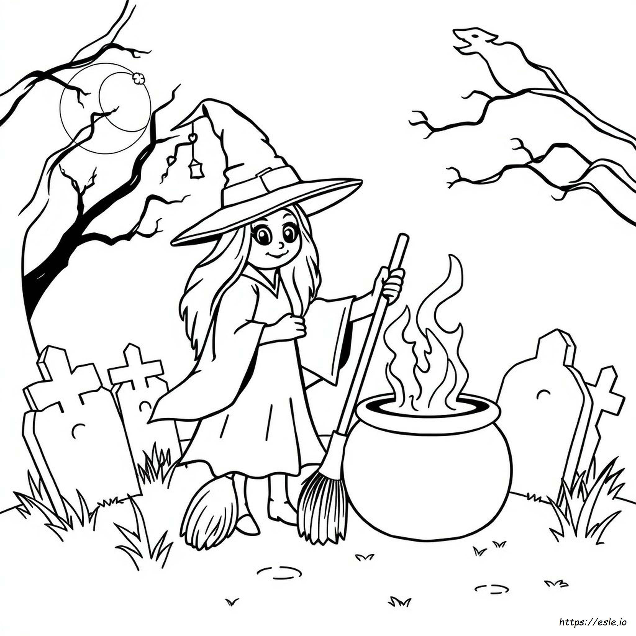 Coloring Pages For Halloween Witches