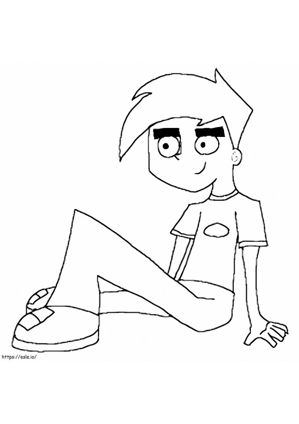 Funny Danny Phantom coloring page