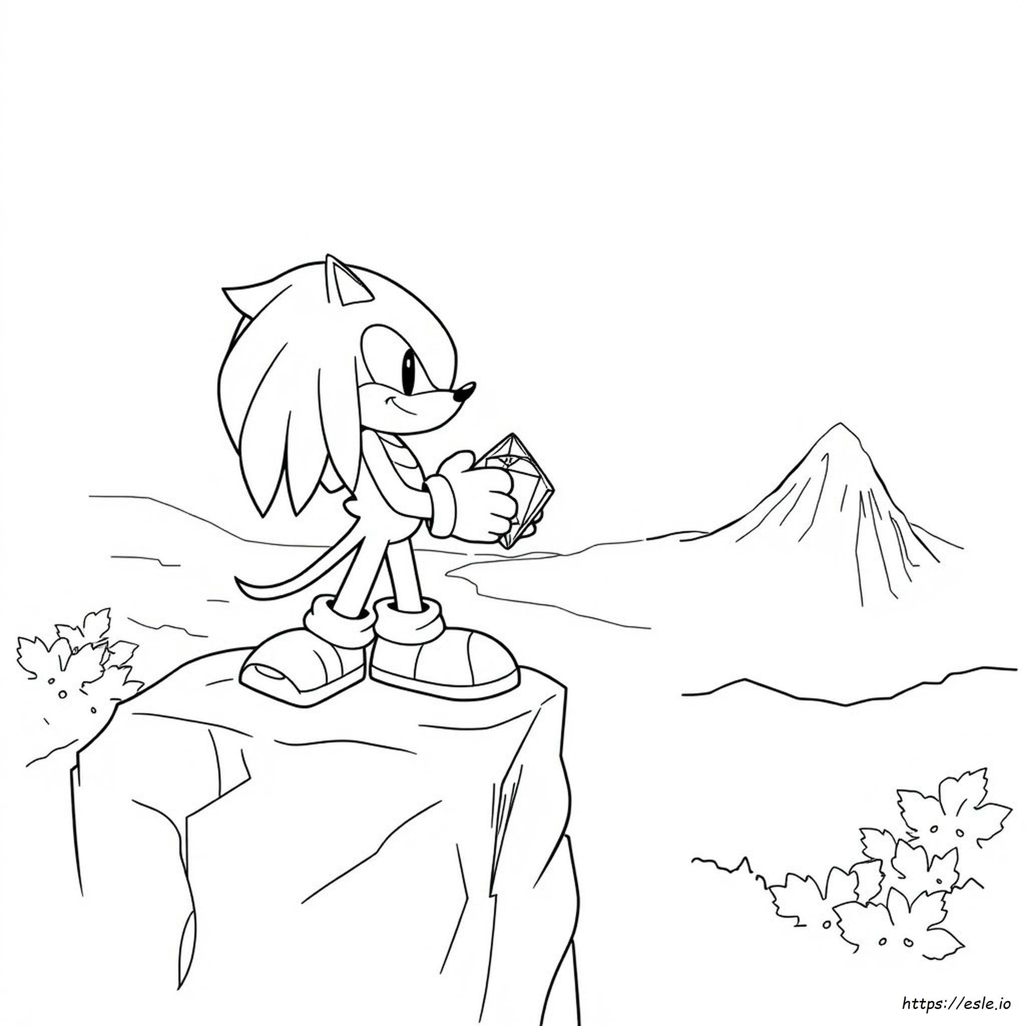 Knuckles Sonic Movie Coloring Pages
