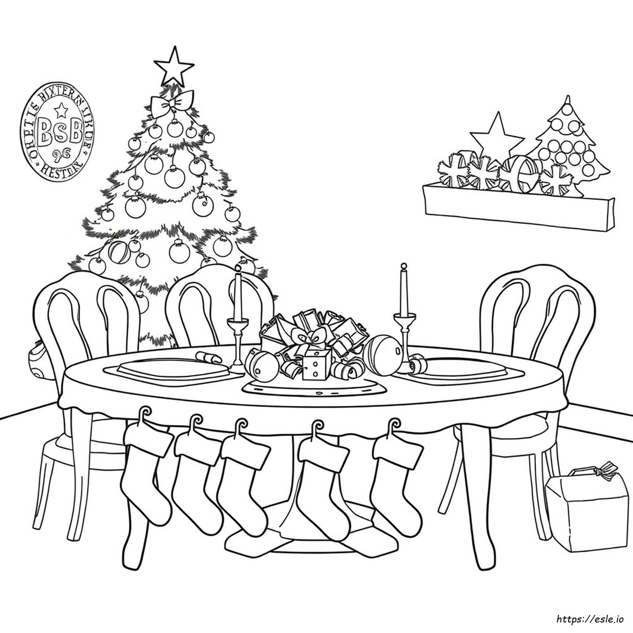 Kerst Placemats Kleurplaten kleurplaat