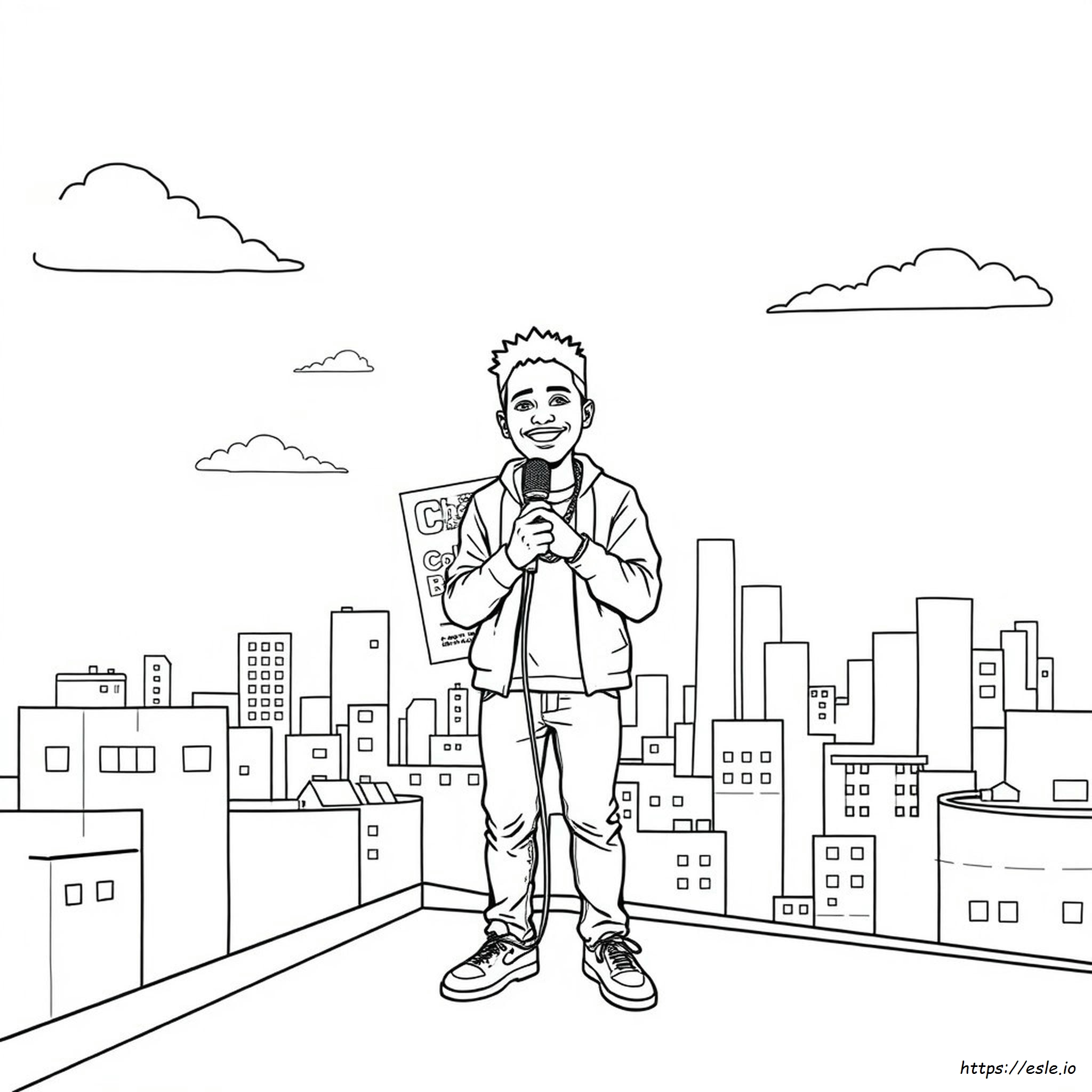 Chance The Rapper Kleurboek Liedjes kleurplaat