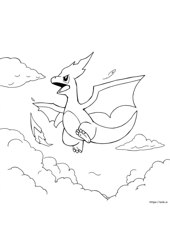 Mega Charizard Para Colorear