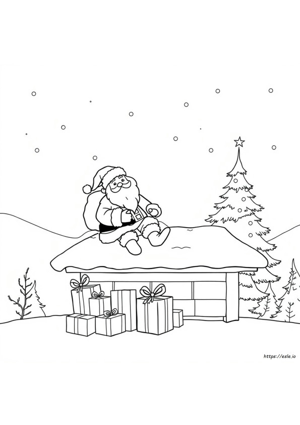 Kerstman Kleurplaat