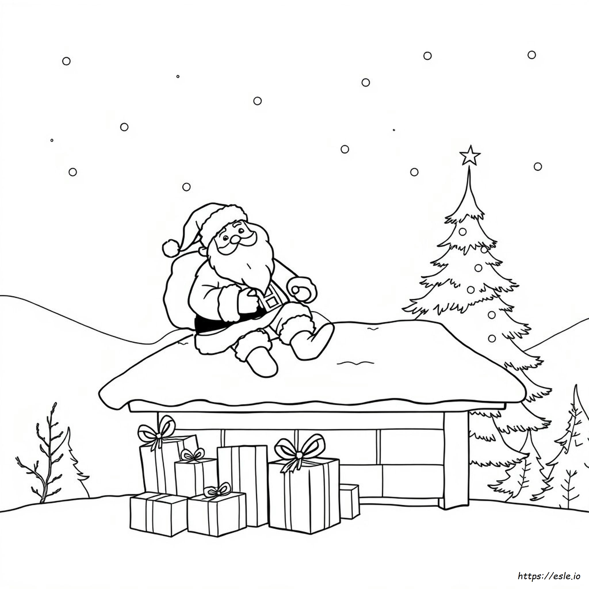 Santa Colouring Page
