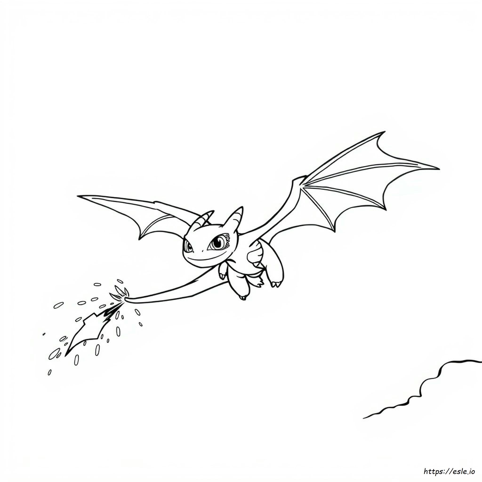 Toothless Dragon Colouring In