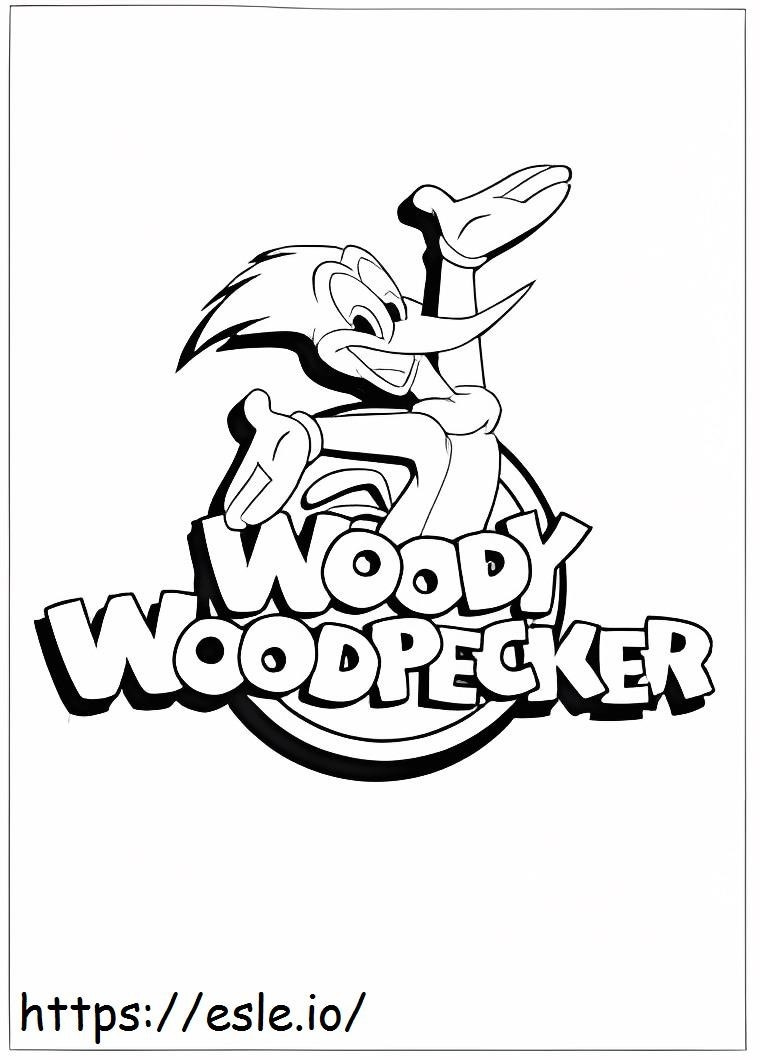 Coloriage Logo de Woody Woodpecker à imprimer dessin